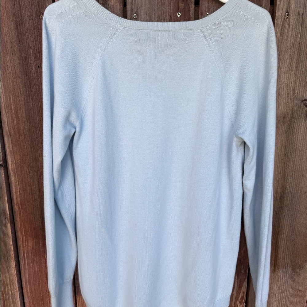 Loft Light Blue Long Sleeve Sweater Size Medium. - Picture 10 of 15